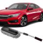 AllExtreme Soft Microfiber Car Duster Brush with Extendable Handle Wet & Dry Scratch Free Surface Cleaner Multipurpose Kitchen Accessory for Dusting Cleaning (Grey, Pack of 1)