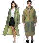 Allextreme EVA Waterproof Rain Coat Hooded Outdoor Water Resistant Suit Portable Men and Women (1 Pc, Olive Green)