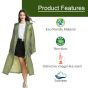 Allextreme EVA Waterproof Rain Coat Hooded Outdoor Water Resistant Suit Portable Men and Women (1 Pc, Olive Green)