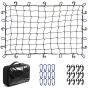 Allextreme Heavy Duty Strong Cargo Net Bungee Cord Roof Rack Luggage Holder Strap Elastic Storage Mesh Rope Container Straps with ABS and D Hooks for Holding Bags