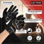 Allextreme Probiker Protective Full Finger Gloves Anti-Skid Surface Breathable Bike Riding Glove for Motorcycle Cycling Climbing Mountaineering Hiking (L, Black & Orange)