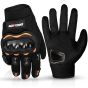 Allextreme Probiker Protective Full Finger Gloves Anti-Skid Surface Breathable Bike Riding Glove for Motorcycle Cycling Climbing Mountaineering Hiking (M, Black & Orange)
