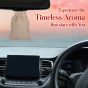 Allextreme Hanging Wood Jute Bag Car Perfume Scent - Rare Rose Fragrance for 30 Days Diffuser Interior Car-Accessories Air Freshener with Essential Oil Aroma (Set of 1, 40g)