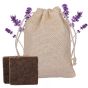 Allextreme Hanging Wood Jute Bag Car Perfume Scent - Lyrical Lavender Fragrance for 30 Days Diffuser Interior Car-Accessories Air Freshener with Essential Oil Aroma (Set of 1, 40g)