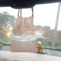 Allextreme Hanging Wood Jute Bag Car Perfume Scent - Lyrical Lavender Fragrance for 30 Days Diffuser Interior Car-Accessories Air Freshener with Essential Oil Aroma (Set of 1, 40g)