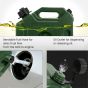 Allextreme 5L Jerry Can 1.3 Gallon Temperature Resistant UTV Gas Cans with Spout System and Lock Antistatic Portable Fuel Container for Bike ATV Car (Green, Pack of 1)