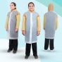 Allextreme EVA Kids Hooded Raincoat for 10 to 14 Years Water Resistant Full-Sleeve Poncho with Adjustable Hood Drawstring Full Length Rainwear Boys & Girls (1 Pc, Yellow & White)