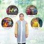 Allextreme EVA Kids Hooded Raincoat for 10 to 14 Years Water Resistant Full-Sleeve Poncho with Adjustable Hood Drawstring Full Length Rainwear Boys & Girls (1 Pc, Random)