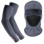 Allextreme Arm Sleeves and Balaclava Combo Hand UV Protection Cover & Riding Full Face Mask Set for Men Women Cycling Biking Outdoor Use (1 Pair Arm Sleeves & Balaclava- Dark Grey)