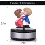 AllExtreme Solar Powered Car Perfume Diffuser Lovely Couple Design Auto Rotation Air Freshener Aromatherapy Fragrance Dispenser with Perfumed Liquid for Dashboard (Gardenia Fragrance, Pack of 1)