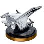 AllExtreme Solar Powered Car Perfume Diffuser Aeroplane Glider Design Auto Rotation Air Freshener Aromatherapy with Perfumed Liquid for Dashboard (Silver, Cologne Fragrance, Pack of 1)