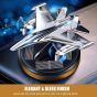 AllExtreme Solar Powered Car Perfume Diffuser Aeroplane Glider Design Auto Rotation Air Freshener Aromatherapy with Perfumed Liquid for Dashboard (Silver, Cologne Fragrance, Pack of 1)