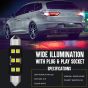 AllExtreme EXT101B 6 LED Universal Interior Parking Light Super Bright Pilot License Plate Dome Indicator Lamp Bulb Festoon Lights for Car Motorcycle and Bike (3W, Warm White, 2pcs)