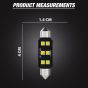AllExtreme EXT101B 6 LED Universal Interior Parking Light Super Bright Pilot License Plate Dome Indicator Lamp Bulb Festoon Lights for Car Motorcycle and Bike (3W, Warm White, 2pcs)