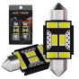 AllExtreme EXT101A 6 LED Universal Interior Parking Light Super Bright Pilot License Plate Dome Indicator Lamp Bulb Festoon Lights for Car Motorcycle and Bike (3W,White, 2pcs)