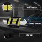 AllExtreme EXT101A 6 LED Universal Interior Parking Light Super Bright Pilot License Plate Dome Indicator Lamp Bulb Festoon Lights for Car Motorcycle and Bike (3W,White, 2pcs)