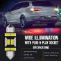 AllExtreme EXT101A 6 LED Universal Interior Parking Light Super Bright Pilot License Plate Dome Indicator Lamp Bulb Festoon Lights for Car Motorcycle and Bike (3W,White, 2pcs)