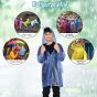 Allextreme Raincoat for Kids 6-7 Years Long Rain Jacket Boys Girls Rainsuit Waterproof Children Rainwear with Hood School Bag Cover & Carry Pouch (Pack of 1, 1XL, Blue)