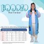 Allextreme Raincoat for Kids 11-12 Years Long Rain Jacket Boys Girls Rainsuit Waterproof Children Rainwear with Hood School Bag Cover & Carry Pouch (1Pc, 3XL, Dino Print, Sky Blue)