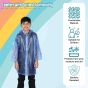 Allextreme Raincoat for Kids 11-12 Years Long Rain Jacket Boys Girls Rainsuit Waterproof Children Rainwear with Hood School Bag Cover & Carry Pouch (Pack of 1, 3XL, Blue)