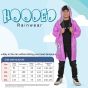 Allextreme Raincoat for Kids 6-7 Years Long Rain Jacket Boys Girls Rainsuit Waterproof Children Rainwear with Hood School Bag Cover & Carry Pouch (1Pc, XL, Unicorn Print, Light Pink)