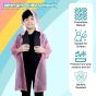 Allextreme Raincoat for Kids 11-12 Years Long Rain Jacket Boys Girls Rainsuit Waterproof Children Rainwear with Hood School Bag Cover & Carry Pouch (1Pc, 3XL, Unicorn Print, Pink)
