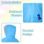 Allextreme Raincoat for Kids 11-12 Years Long Rain Jacket Boys Girls Rainsuit Waterproof Children Rainwear with Hood School Bag Cover & Carry Pouch (Pack of 1, 3XL, Dino Print, Blue)
