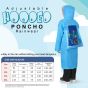Allextreme Raincoat for Kids 11-12 Years Long Rain Jacket Boys Girls Rainsuit Waterproof Children Rainwear with Hood School Bag Cover & Carry Pouch (Pack of 1, 3XL, Dino Print, Blue)