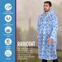 Allextreme EVA Waterproof Unisex Rain Coat Hooded Full Sleeves Outdoor Men, Women, Boys & Girls Rainwear Poncho Raincoat for Camping, Hiking & Travelling (Random Color & Design)