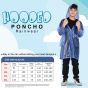 Allextreme Raincoat for Kids 13-15 Years Long Rain Jacket Boys Girls Rainsuit Waterproof Children Rainwear with Hood School Bag Cover & Carry Pouch (Pack of 1, 4XL, Blue)