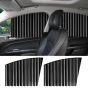AllExtreme Magnetic Car Curtain Slat Folding Window Sunshade Visor Car Side Window Windshield Sun Protection Slider UV Rays Reflector (Pack of 2, Black)