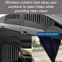 AllExtreme Magnetic Car Curtain Slat Folding Window Sunshade Visor Car Side Window Windshield Sun Protection Slider UV Rays Reflector (Pack of 2, Black)