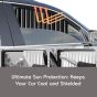 AllExtreme Magnetic Car Curtain Slat Folding Window Sunshade Visor Car Side Window Windshield Sun Protection Slider UV Rays Reflector (Pack of 2, Black)