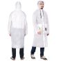 Allextreme EVA Raincoats Transparent Reusable Water Resistant with Hood and Sleeves for Women Men Camping Rainy Season Travel (ALX-UK07)
