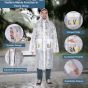 Allextreme EVA Raincoats Transparent Reusable Water Resistant with Hood and Sleeves for Women Men Camping Rainy Season Travel (ALX-UK07)