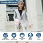 Allextreme EVA Raincoats Transparent Reusable Water Resistant with Hood and Sleeves for Women Men Camping Rainy Season Travel (ALX-UK07)