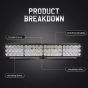 Allextreme 24W LED Fog Lamp 9-85V DC Power 9000 Lm High Brightness Bar Lights External Spotlight with Mounting Bracket Universal Fit for All Cars and Bikes (Yellow/Warm White, Pack of 1)