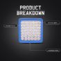 Allextreme 42W LED Fog Lamp 9-85V DC Power 7000 Lm High Brightness Bar Lights External Spotlight with Mounting Bracket Universal Fit for All Cars and Bikes (Warm White/Yellow, Pack of 1)