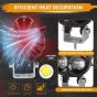 Allextreme LED Fog Lamp Three Eyes Owl Shape 30W 9-85V DC Power 6000 Lm High Brightness Projector Lights with Mounting Bracket Universal Fit for All Cars and Bikes (Warm White/Yellow, Pack of 1)