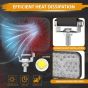 Allextreme 64W LED Fog Lamp 9-85V DC Power 7000 Lm High Brightness Bar Lights External Spotlight with Mounting Bracket Universal Fit for All Cars and Bikes (Yellow/Warm White, Pack of 1)