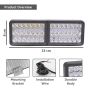 Allextreme 24W 9-85V DC Power 7000 Lm High Brightness LED Fog Lamp Bar Lights External Spotlight with Mounting Bracket Universal Fit for All Cars and Bikes (Cool White, Pack of 1)