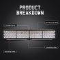 Allextreme 24W 9-85V DC Power 9000 Lm High Brightness LED Fog Lamp Bar Lights External Spotlight with Mounting Bracket Universal Fit for All Cars and Bikes (Warm White/Cool White, Pack of 1)