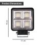 Allextreme 24W 9-85V DC Power 7000 Lm High Brightness LED Fog Lamp Bar Lights External Spotlight with Mounting Bracket Universal Fit for All Cars and Bikes (Warm White/Yellow, Pack of 1)