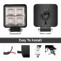 Allextreme 24W 9-85V DC Power 7000 Lm High Brightness LED Fog Lamp Bar Lights External Spotlight with Mounting Bracket Universal Fit for All Cars and Bikes (Warm White/Yellow, Pack of 1)