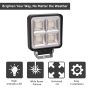 Allextreme 24W 9-85V DC Power 7000 Lm High Brightness LED Fog Lamp Bar Lights External Spotlight with Mounting Bracket Universal Fit for All Cars and Bikes (Warm White/Yellow, Pack of 1)