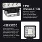 Allextreme Fog Lamp 24W 9-85V DC Power 7000 Lm High Brightness LED Bar Lights with Mounting Bracket Universal Fit for All Cars and Bikes (Warm White/Cool White, Pack of 1)