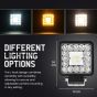 Allextreme Fog Lamp 24W 9-85V DC Power 7000 Lm High Brightness LED Bar Lights with Mounting Bracket Universal Fit for All Cars and Bikes (Warm White/Cool White, Pack of 1)