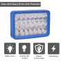 Allextreme 24W 9-85V DC Power 6000 Lm High Brightness LED Fog Lamp Bar Lights External Spotlight with Mounting Bracket Universal Fit for All Cars and Bikes (Warm White/Cool White, Pack of 1)