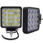 Allextreme CYT 16 LED Square Focus Beam Light 48W 12V DC Waterproof Fog Pod Driving Spot Head Lamp Off-Roading Lights Universal For All Bikes and Cars (Set of 1)