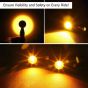 Allextreme Bullet Shape LED Turn Signal Lights 12V Universal Indicator Light with 21 Modes Flasher for Bikes & Motorcycles (Amber, Pack of 2)